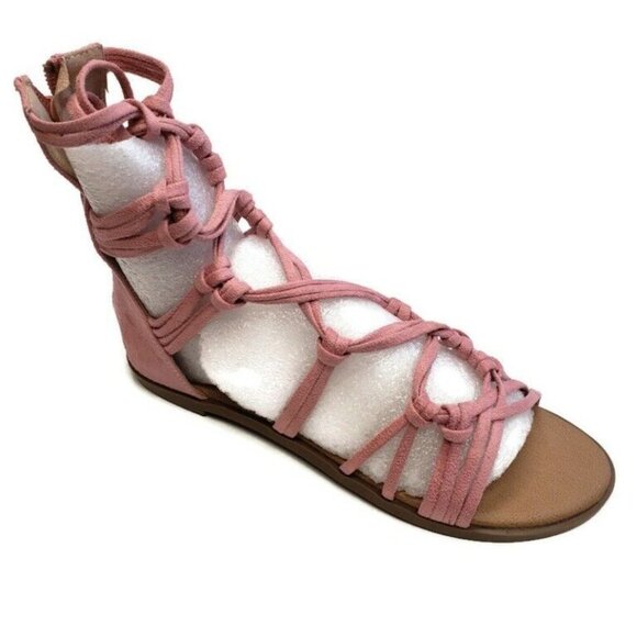 Dream Pairs By Toetos Womens RAIL Open Toe Summer Flat Sandals Pink Size 8 - Picture 4 of 7